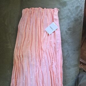 Forever 21 Pink Pleated Midi Skirt Resort Wear